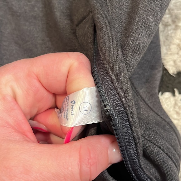 Ivivva Charcoal Gray Zip-Up Jacket 14 - Picture 3 of 4